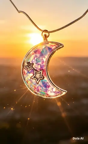 Colgante luna y estrellas