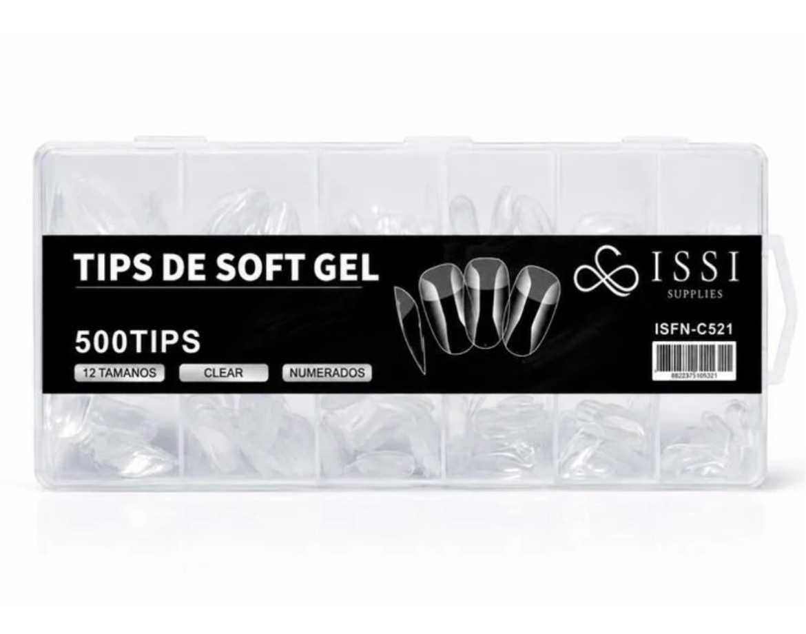 TIPS SOFT GEL PMMA OVAL CORTA - ISSI SUPPLIES
