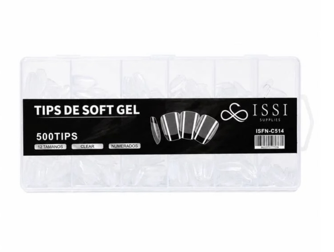 TIPS SOFT GEL PMMA COFFIN CORTA - ISSI SUPPLIES