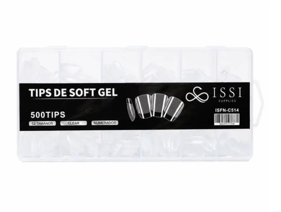 TIPS SOFT GEL PMMA COFFIN CORTA - ISSI SUPPLIES