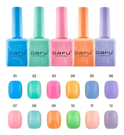 Esmaltes Semipermanentes-Colores Pasteles Dafu10ml