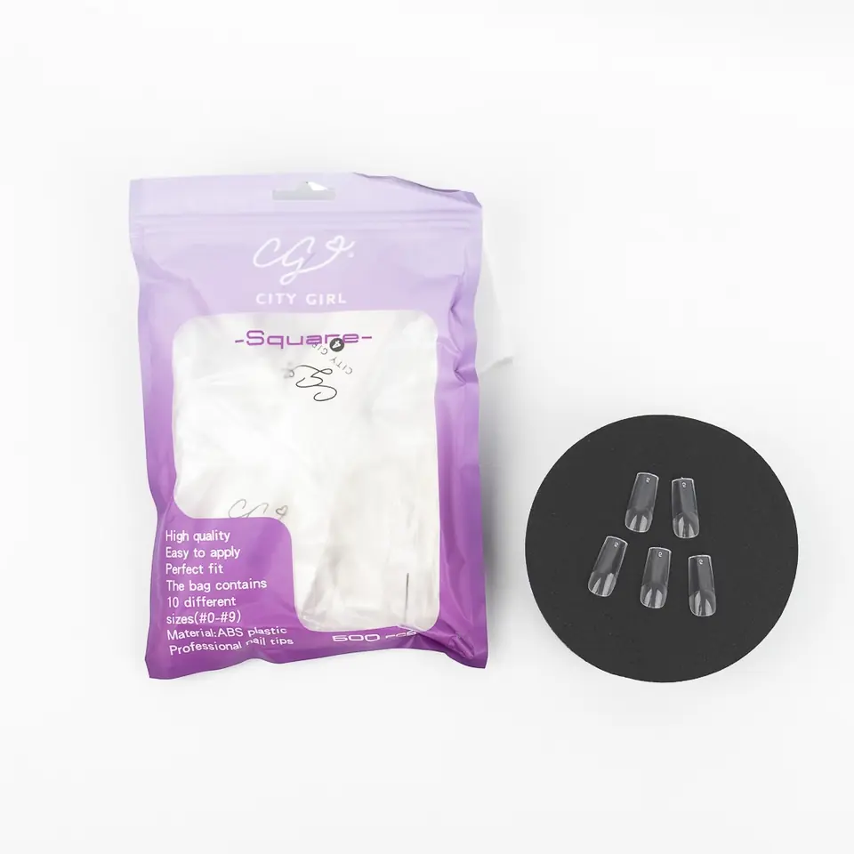 TIPS SOFT GEL CUADRADOS 500PCS – CITY GIRL