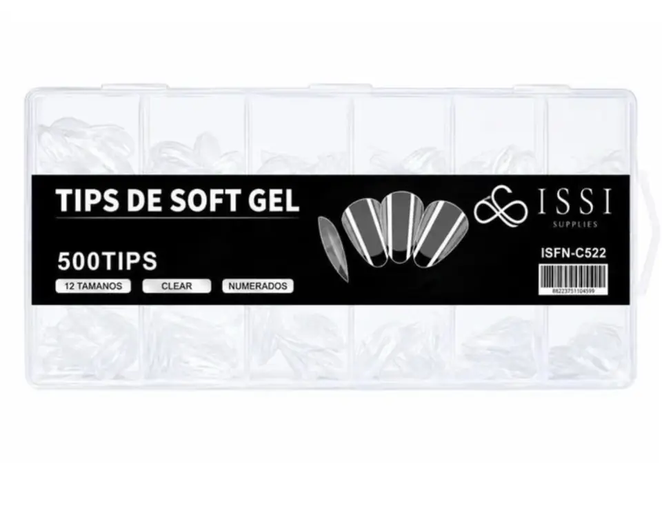 TIPS SOFT GEL PMMA ALMENDRA CORTA - ISSI SUPPLIES