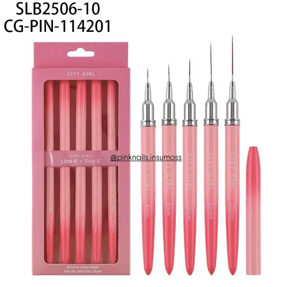 KIT DE PINCELES LINER x5 UNIDADES - CITY GIRL