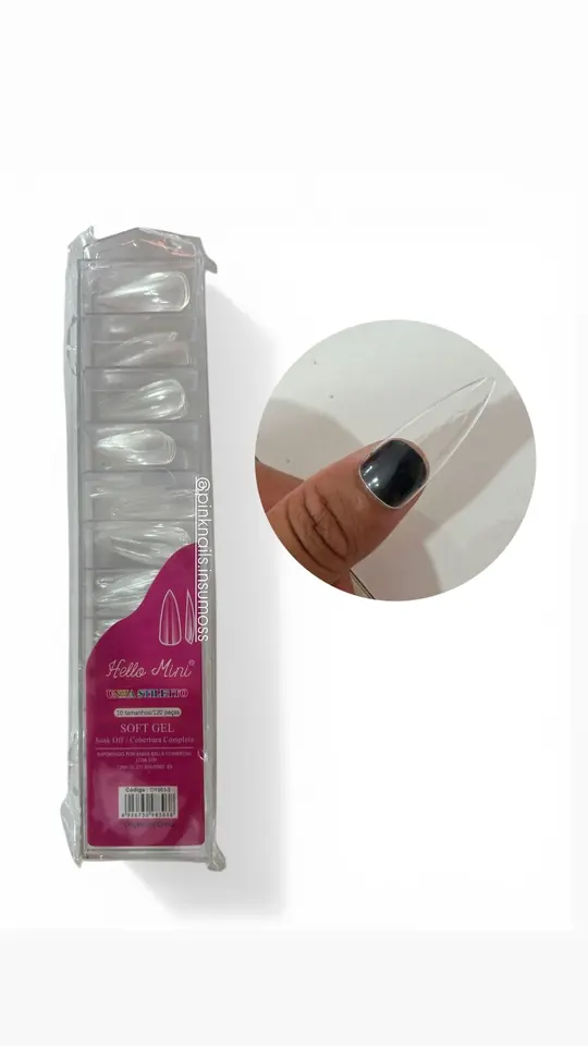 Tips para soft gel STILETTO - Hello mini 120 unidades