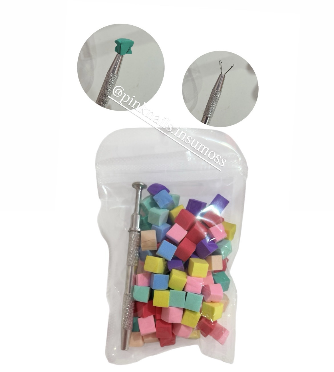 KIT BOLSA ESPONJA PARA DIFUMINAR CON PINZA