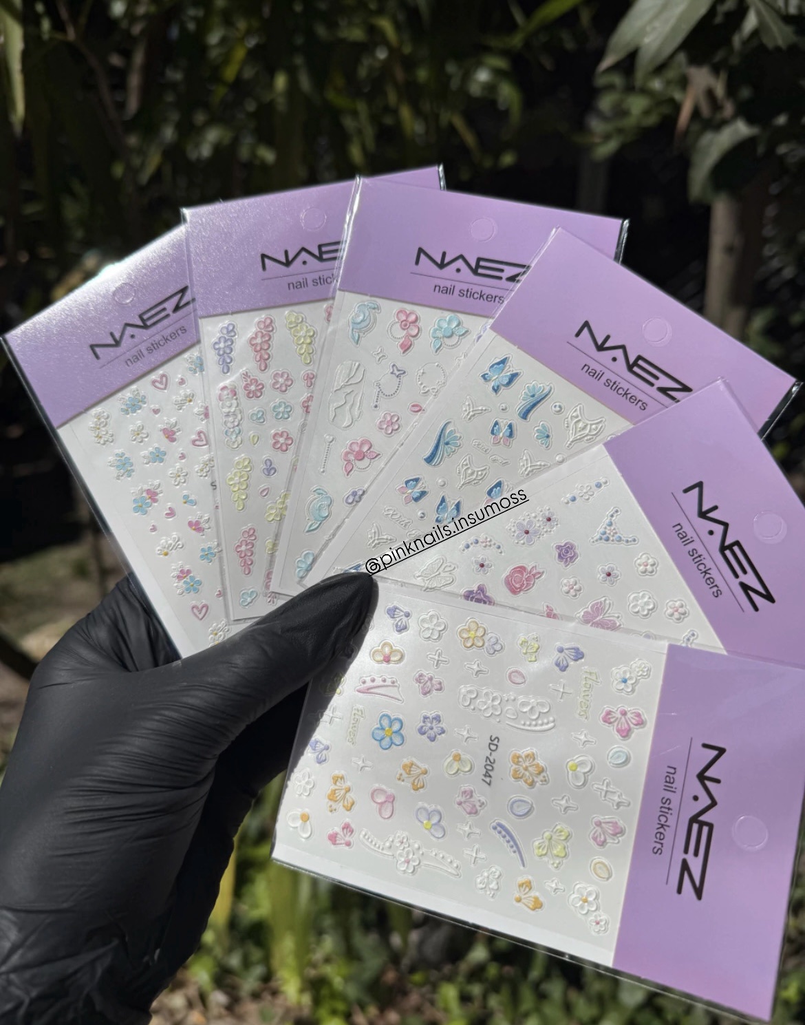 STICKERS PARA UÑAS COLOR PASTEL CON RELIEVE - NAEZ