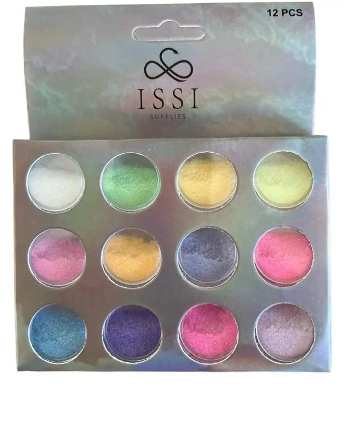 CAJA DECORACIÓN GLITTER PASTEL X12 - ISSI SUPPLIES
