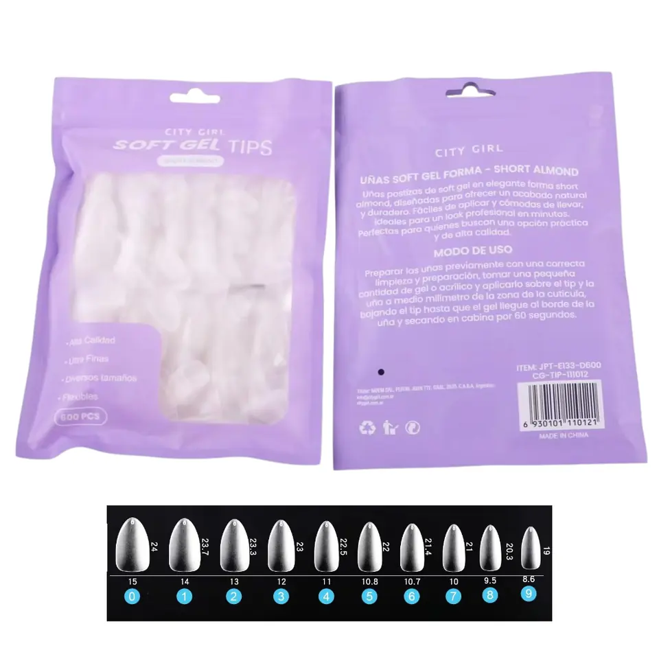 TIPS SOFT GEL SHORT ALMOND - City girl