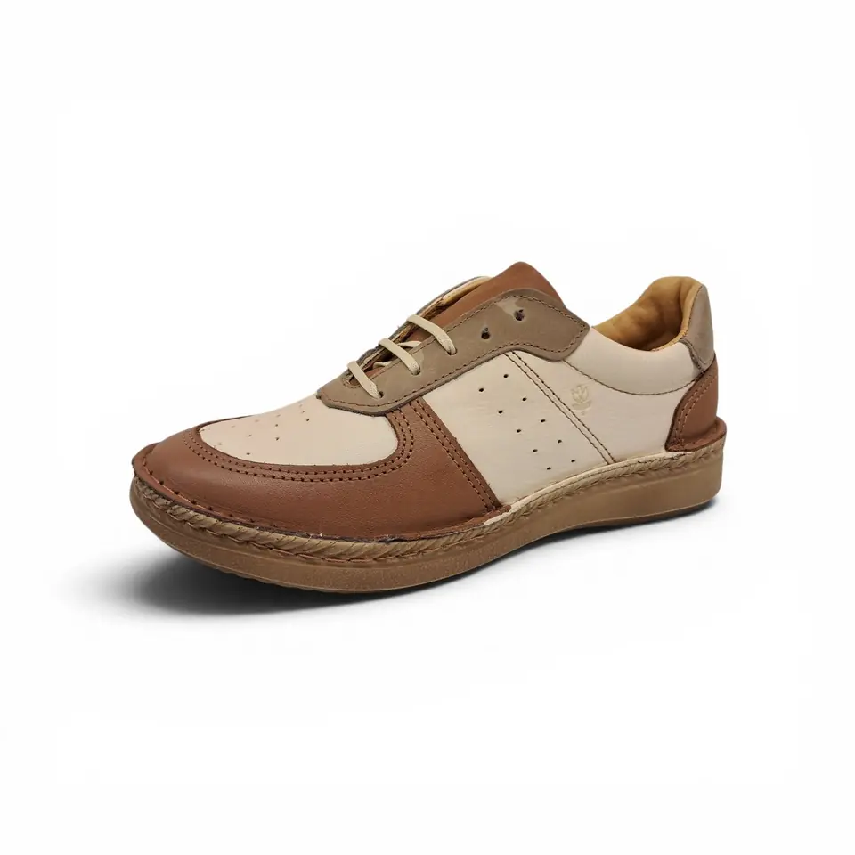 CALZADO CASUAL ACORDONADO LOMBARDINO YUTE BEIGE