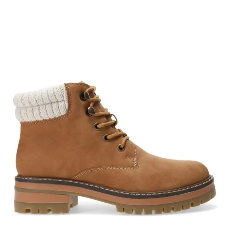 Bota Miss Carol Shulien Acordonada Con Cierre Lateral (tan)