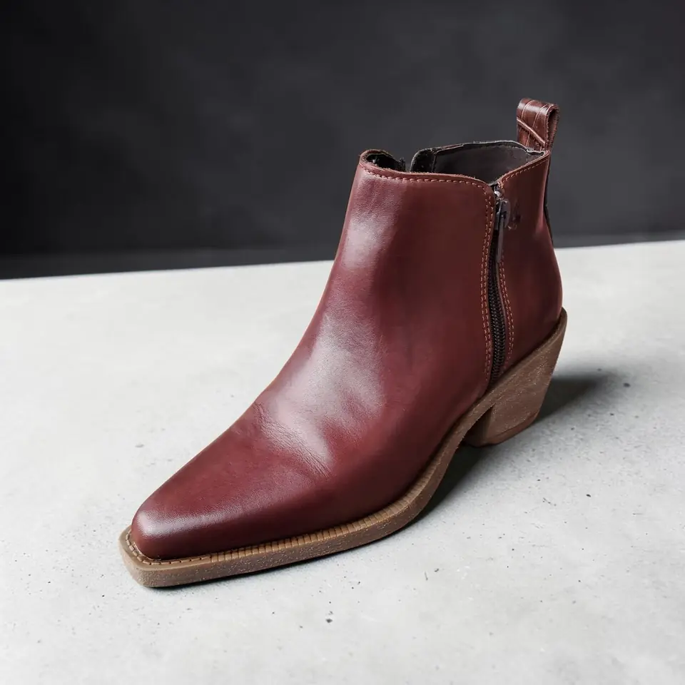Bota de cuero LOMBARDINO BORA Brown