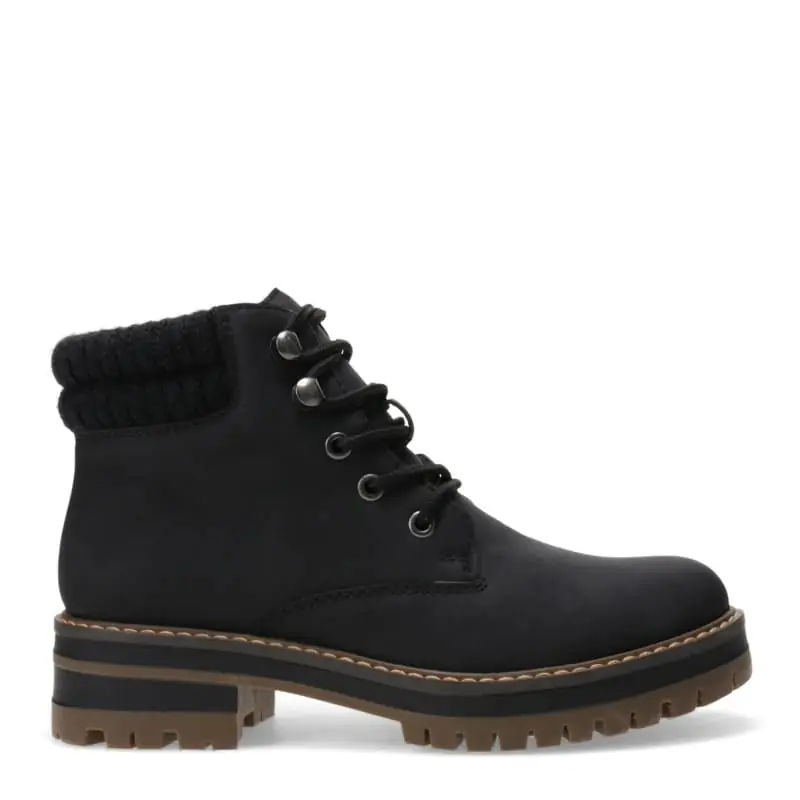 Bota Miss Carol Shulien Acordonada Con Cierre Lateral (negro)