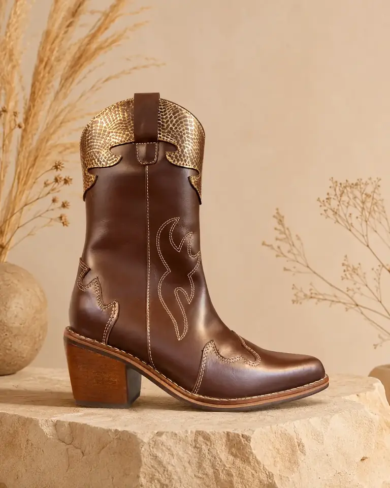 BOTA TEXANA CAÑA ALTA LORENZO J28 MARRON