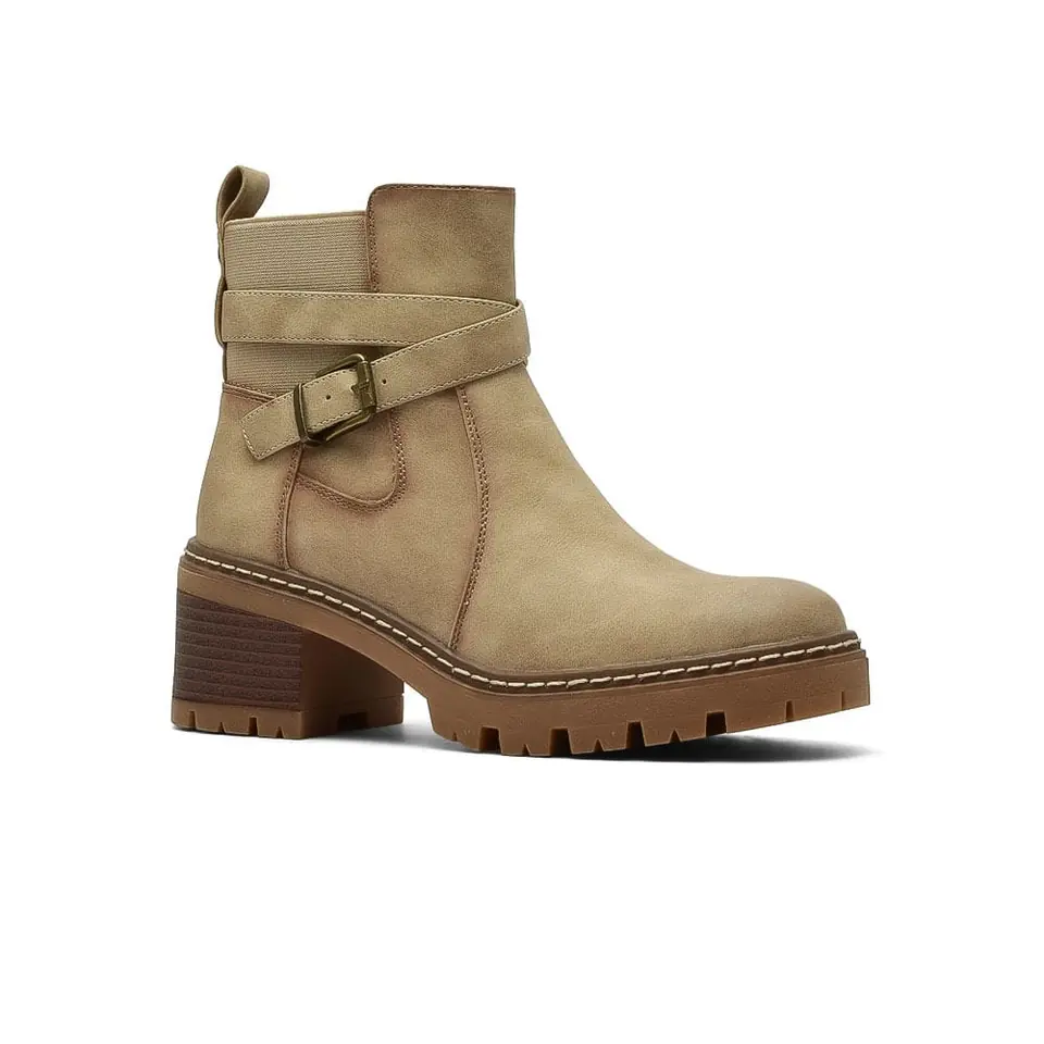BOTA TACO BAJO KORIUM AMELIE BEIGE