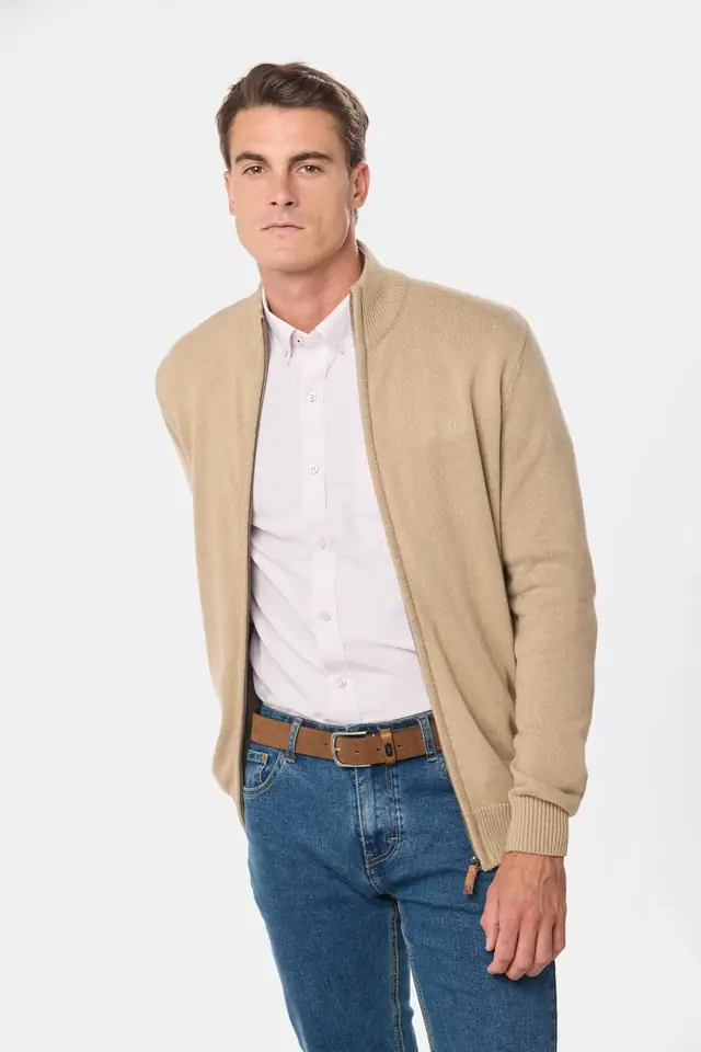 Campera Legacy tejida de algodón - Beige