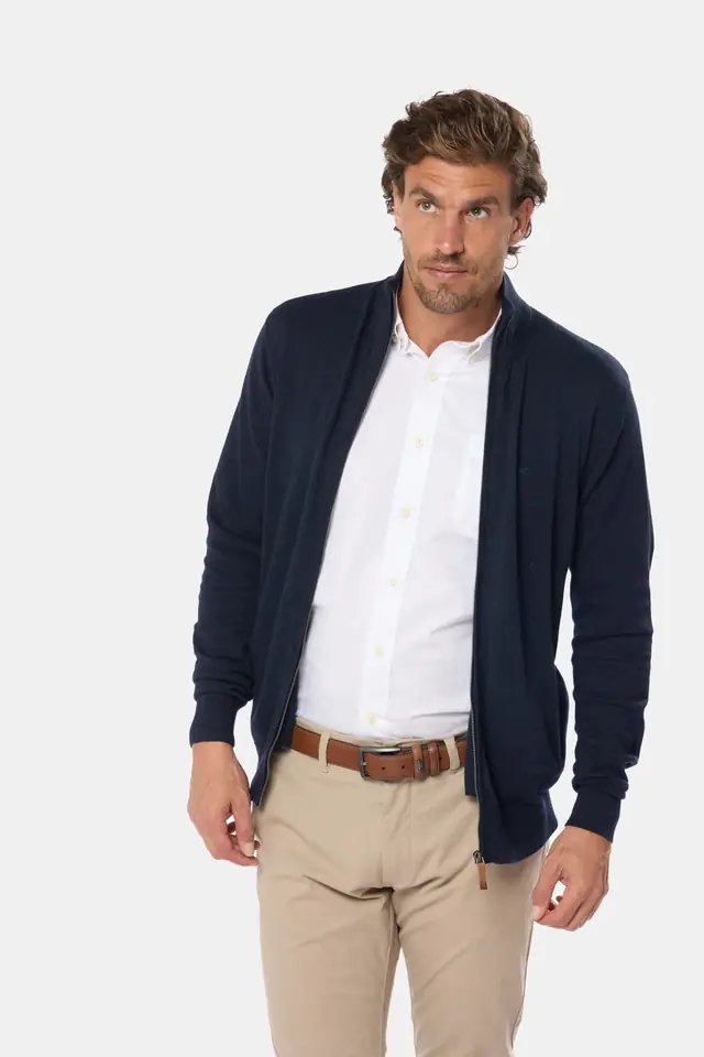 Campera Legacy tejida de algodón - Azul