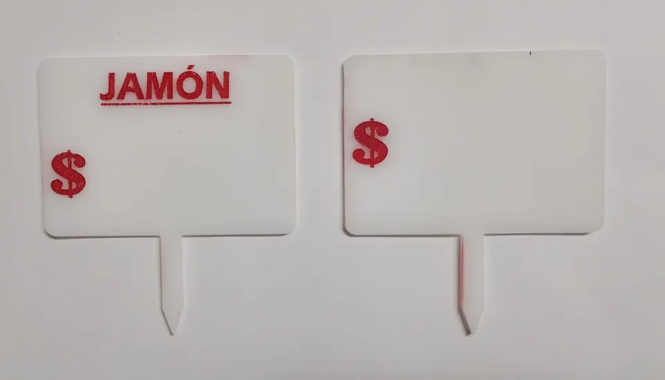 Cartel de Precio en Acrílico 3 mm