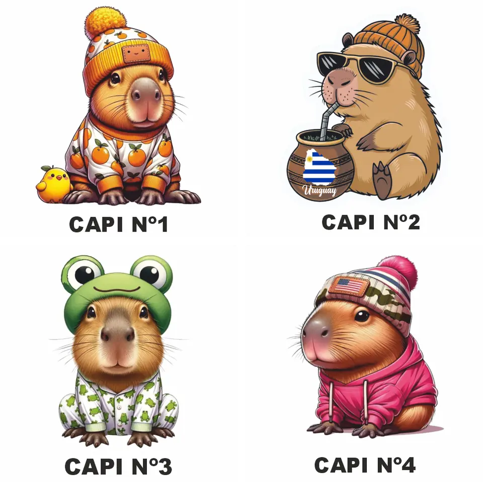 Sticker Capibara (vinilo impreso troquelado)