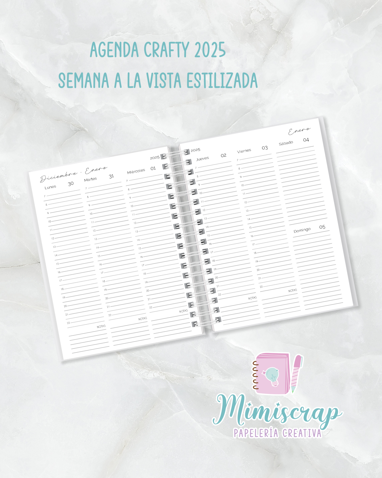 AGENDA SEMANA A LA VISA - GRAFTY ESTILIZADA