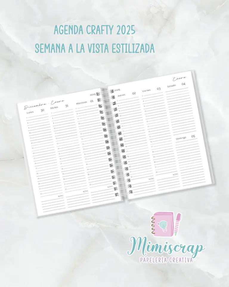AGENDA SEMANA A LA VISA - GRAFTY ESTILIZADA