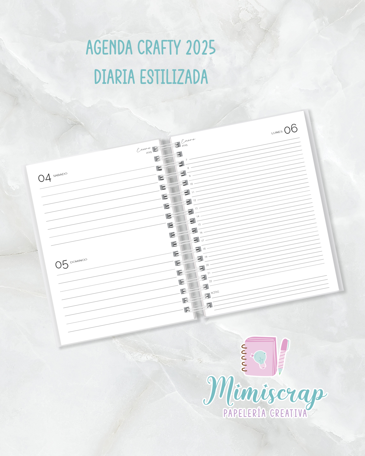 AGENDA DIARIA - CRAFTY ESTILIZADA