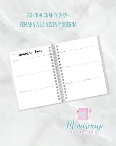 AGENDA SEMANA A LA VISTA - CRAFTY MODERNA