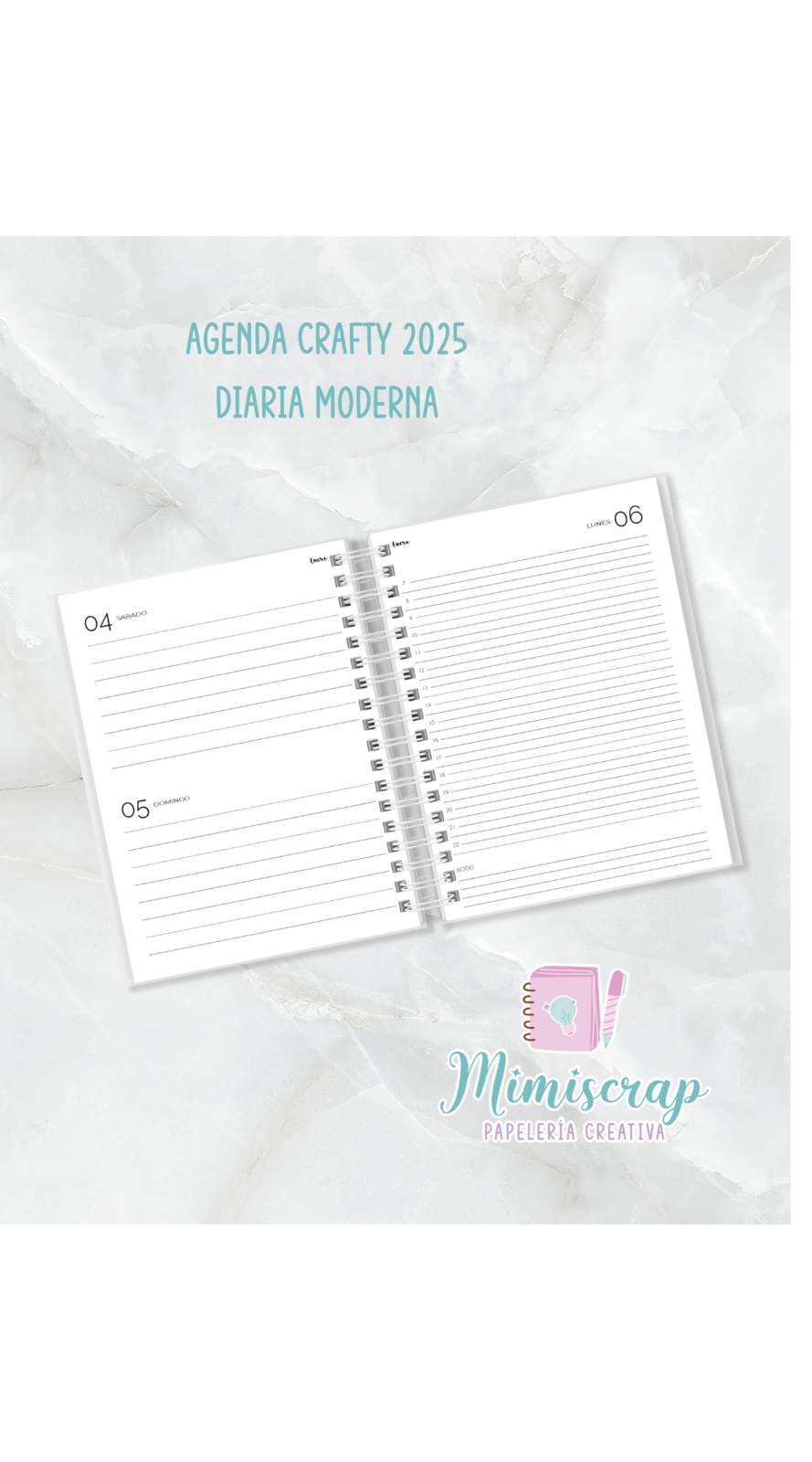 AGENDA DIARIA - CRAFTY MODERNA