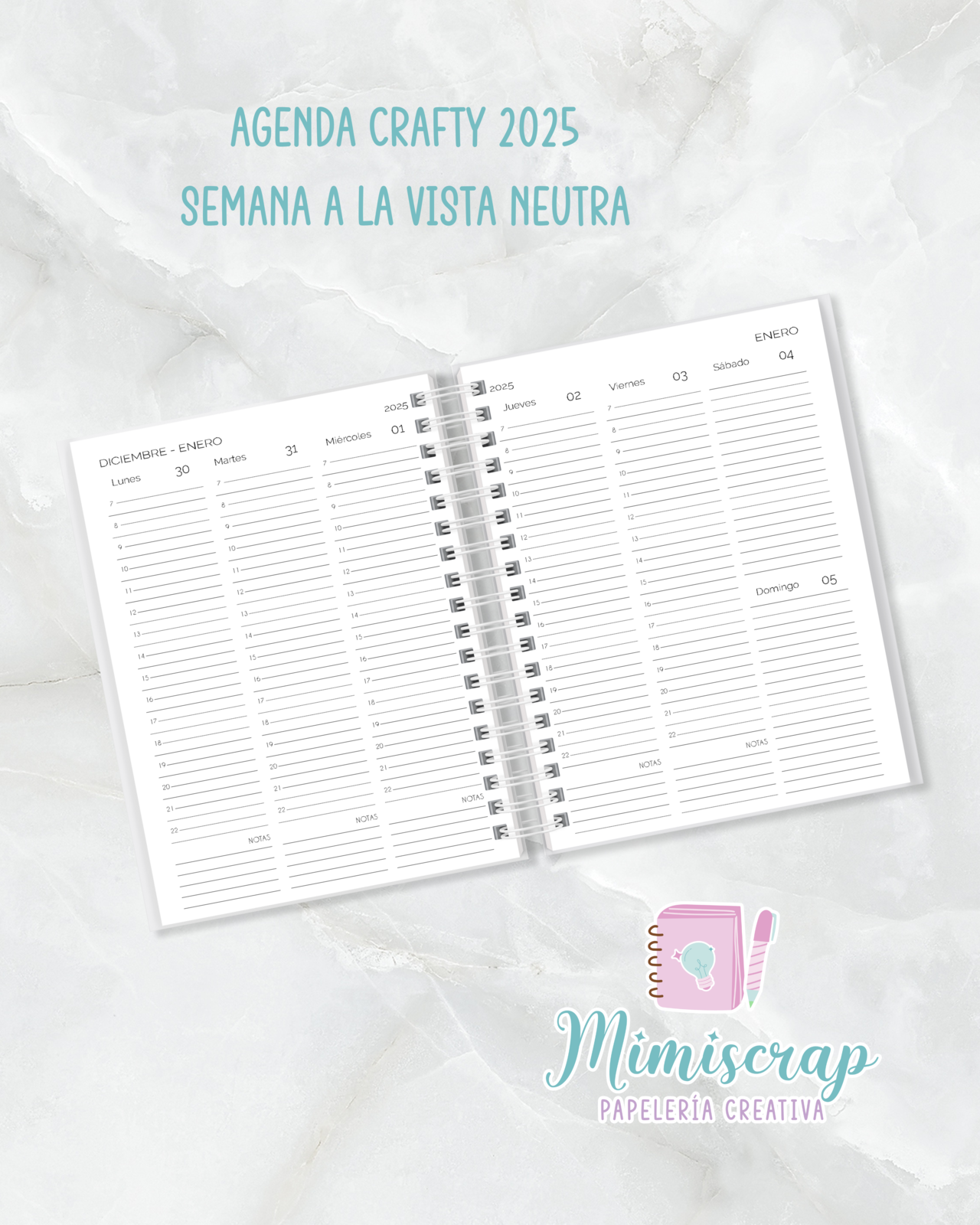 AGENDA SEMANA A LA VISTA - CRAFTY NEUTRA (UNISEX)