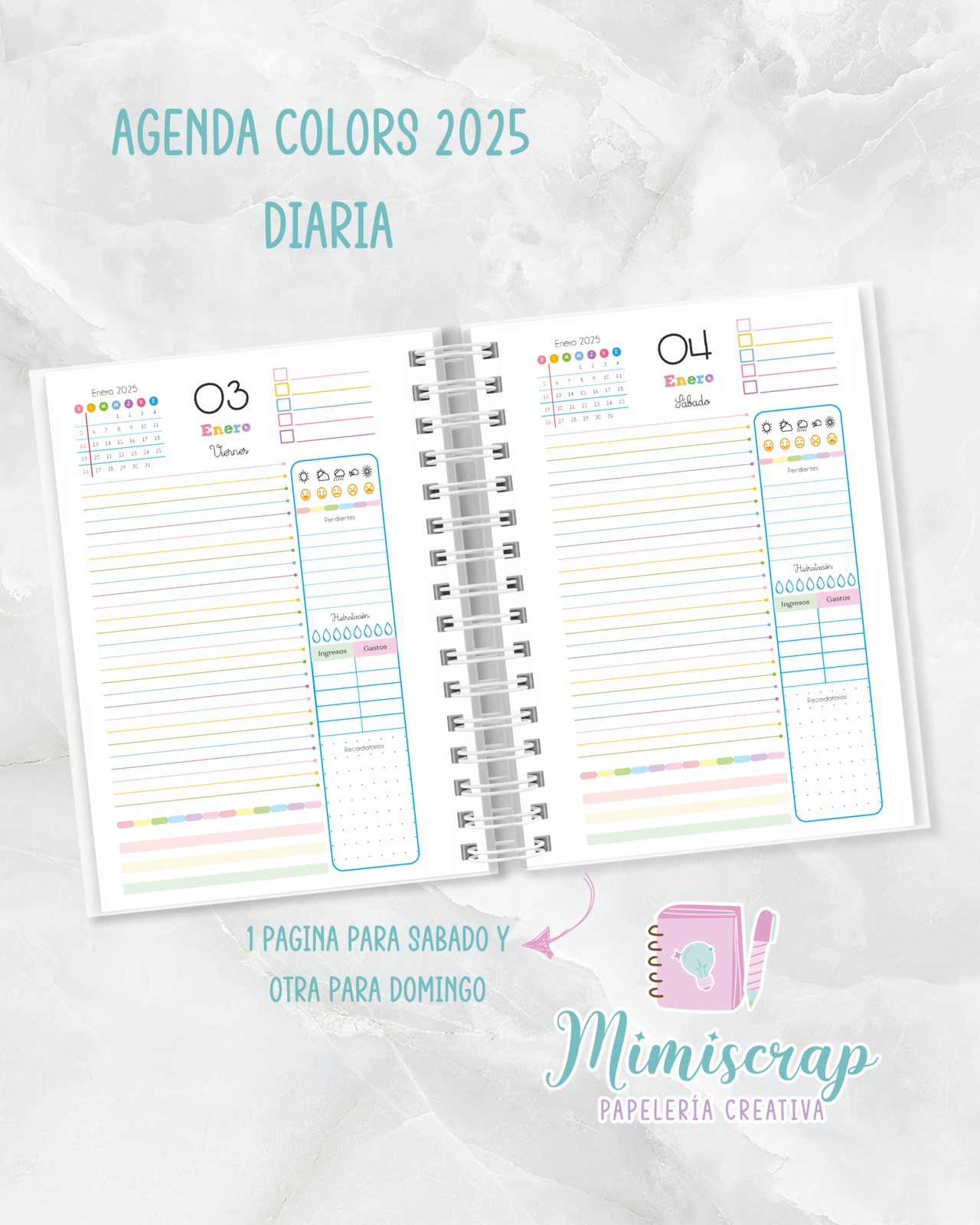 AGENDA DIARIA - COLORS