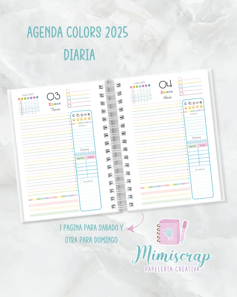AGENDA DIARIA - COLORS