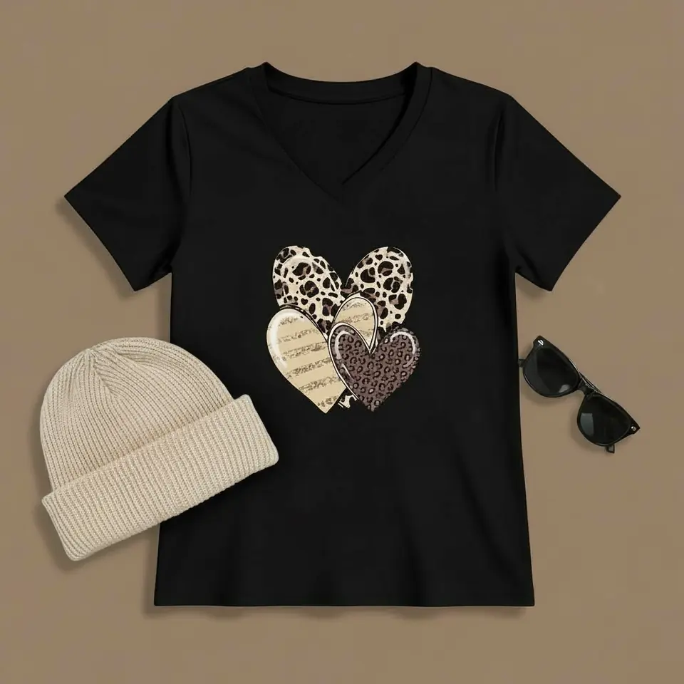 Remera Escote V Heart