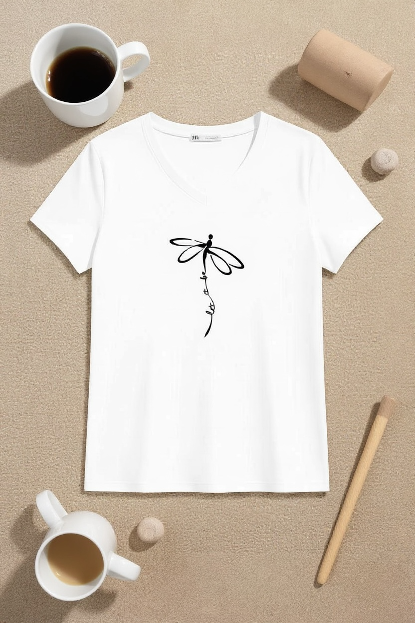 Remera Escote V Libelula