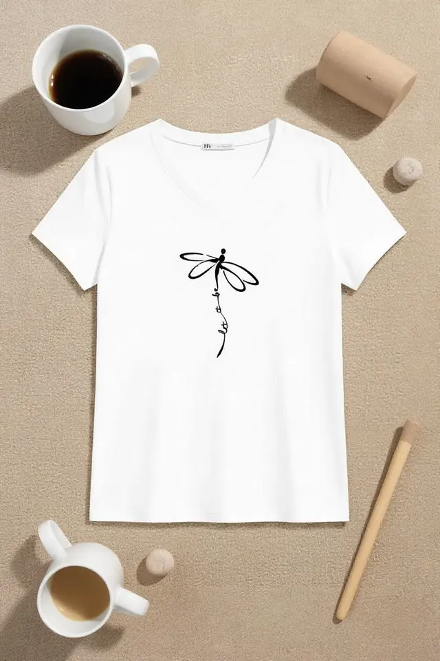Remera Escote V Libelula