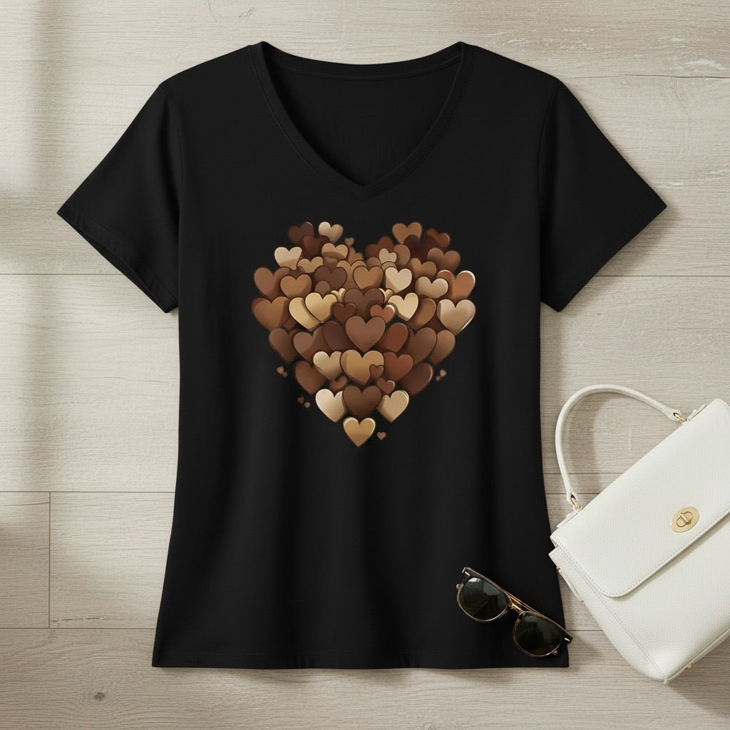 Remera E.V corazones