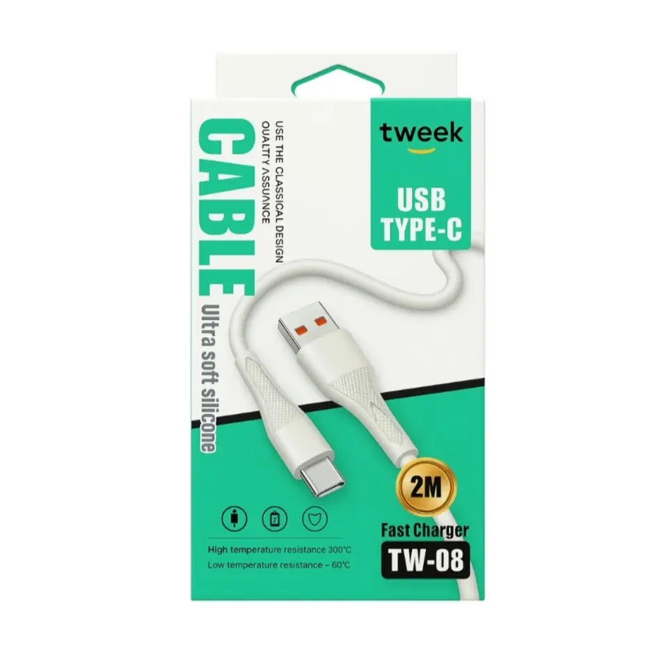 Cable USB tipo C Carga Rápida 2 mts