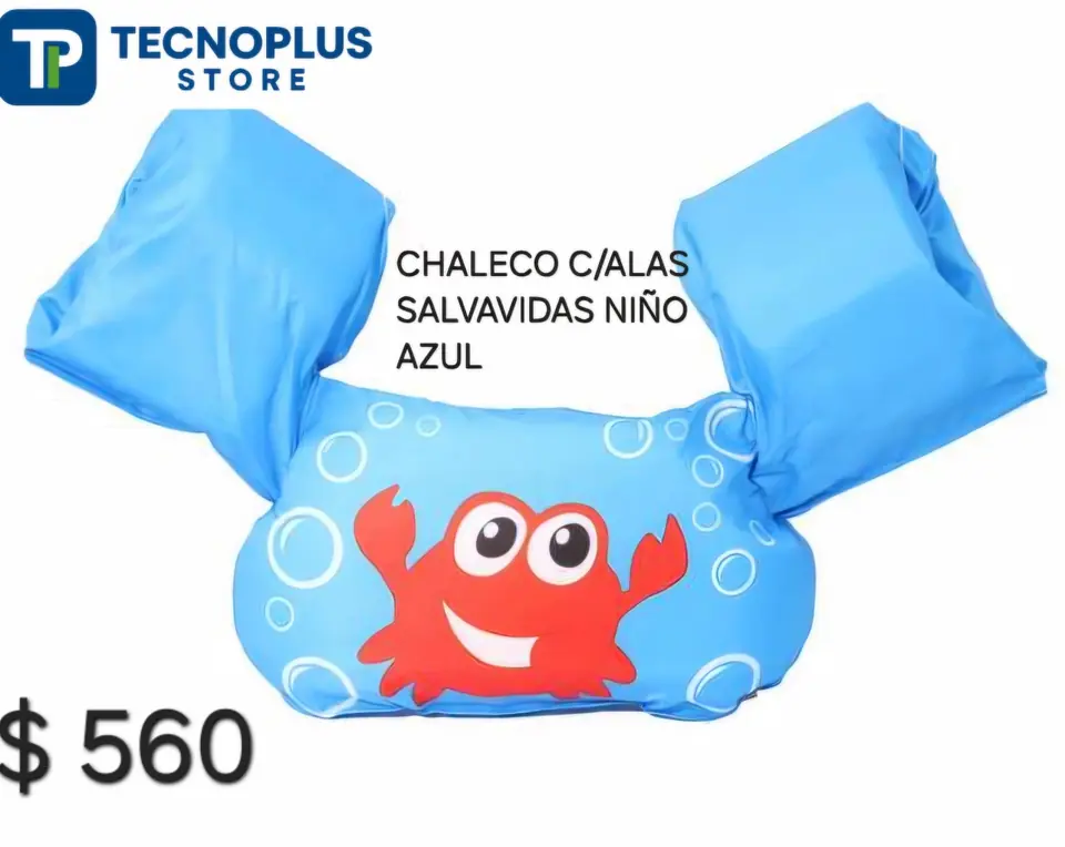 CHALECO C/ALAS SALVAVIDAS NIÑO AZUL