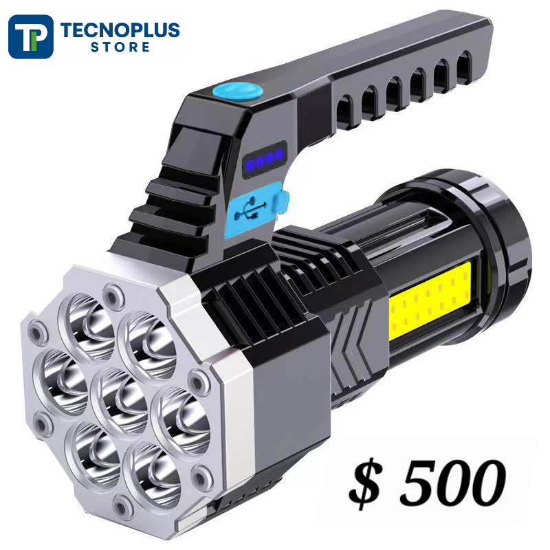 Linterna 7LED recargable