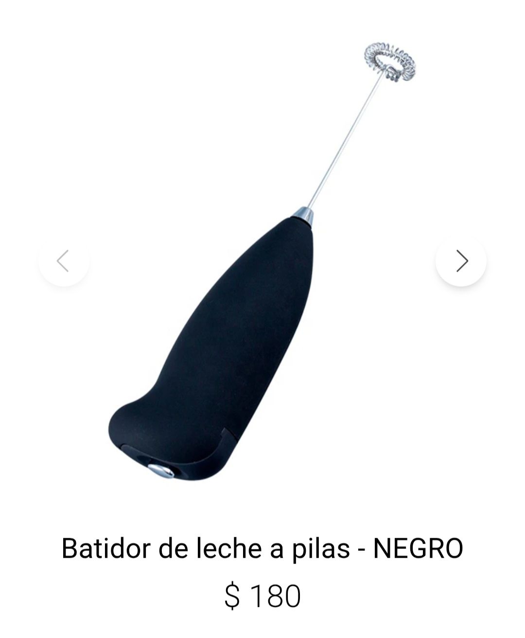 Batidor de leche a pilas - NEGRO