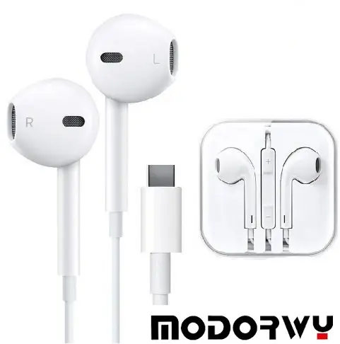 AURICULARES S/GOMITA EN CAJITA ACRÍLICO CONEXIÓN TIPO C - MODORWY MD1104