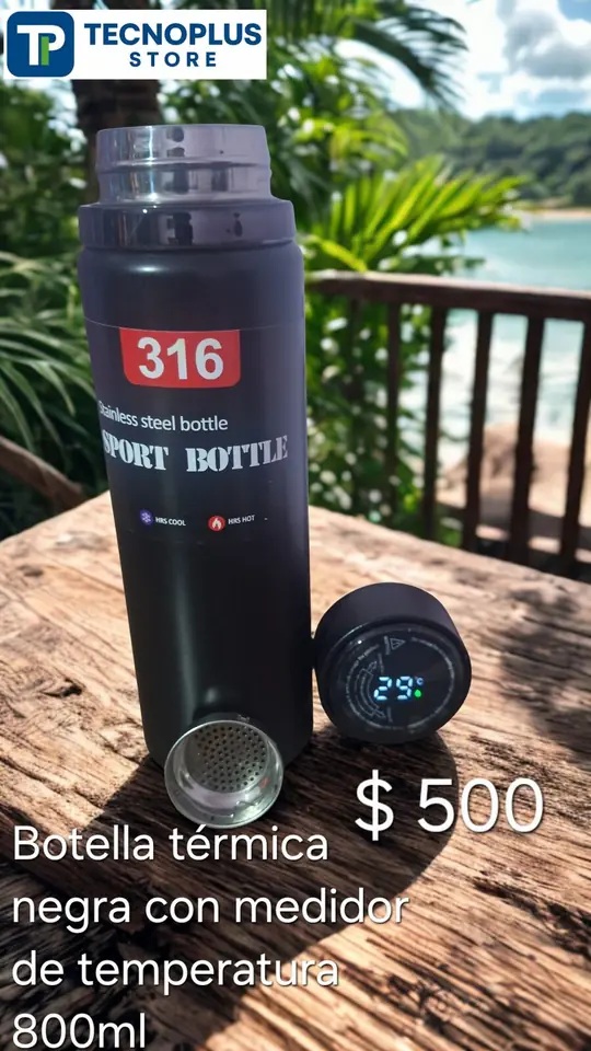 Botella térmica con medidor de temperatura 800ml