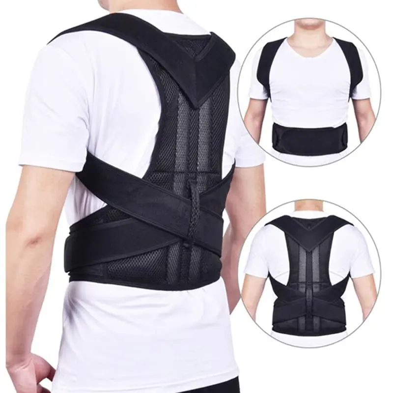 CORRECTOR POSTURA ESPALDA CINTURA XXL NEGRO