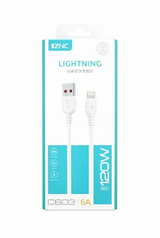 Cable carga Lightning 120W IZNC