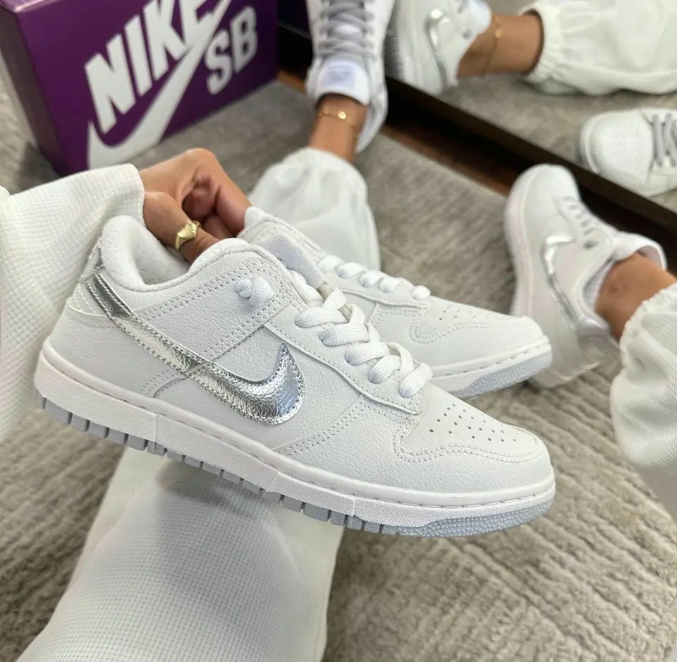 Dunk Low - White SIlver Nike