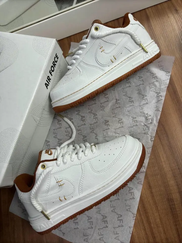 Air Force 1 - "Stitch & Gold" White Gum Edition
