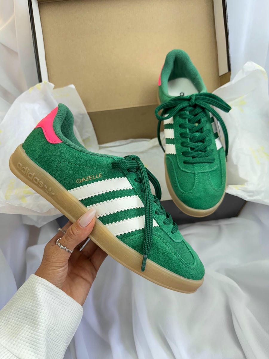 Gazelle - Collegiate Green Lucid Pink