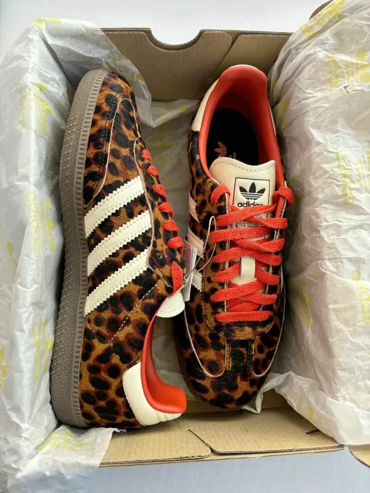 Samba OG - Preloved Red Leopard