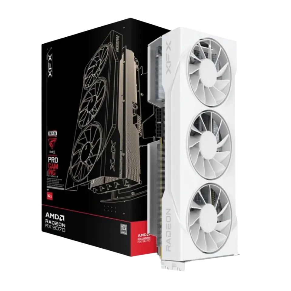 Tarjeta de Video XFX Radeon Rx9070 16GB Swift Triple D6 White