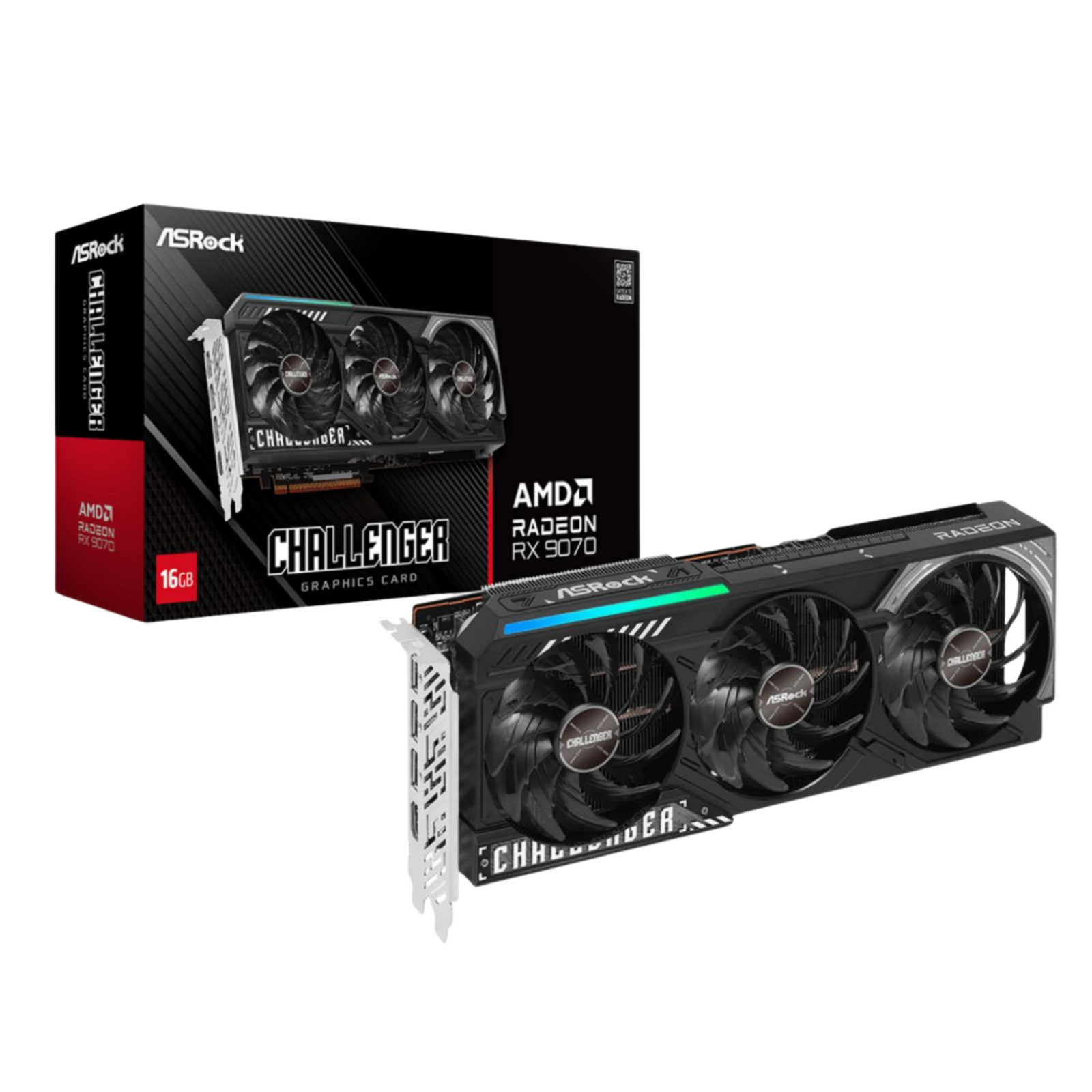 Tarjeta de Video Asrock Radeon Rx9070 Challenger 16GB D6