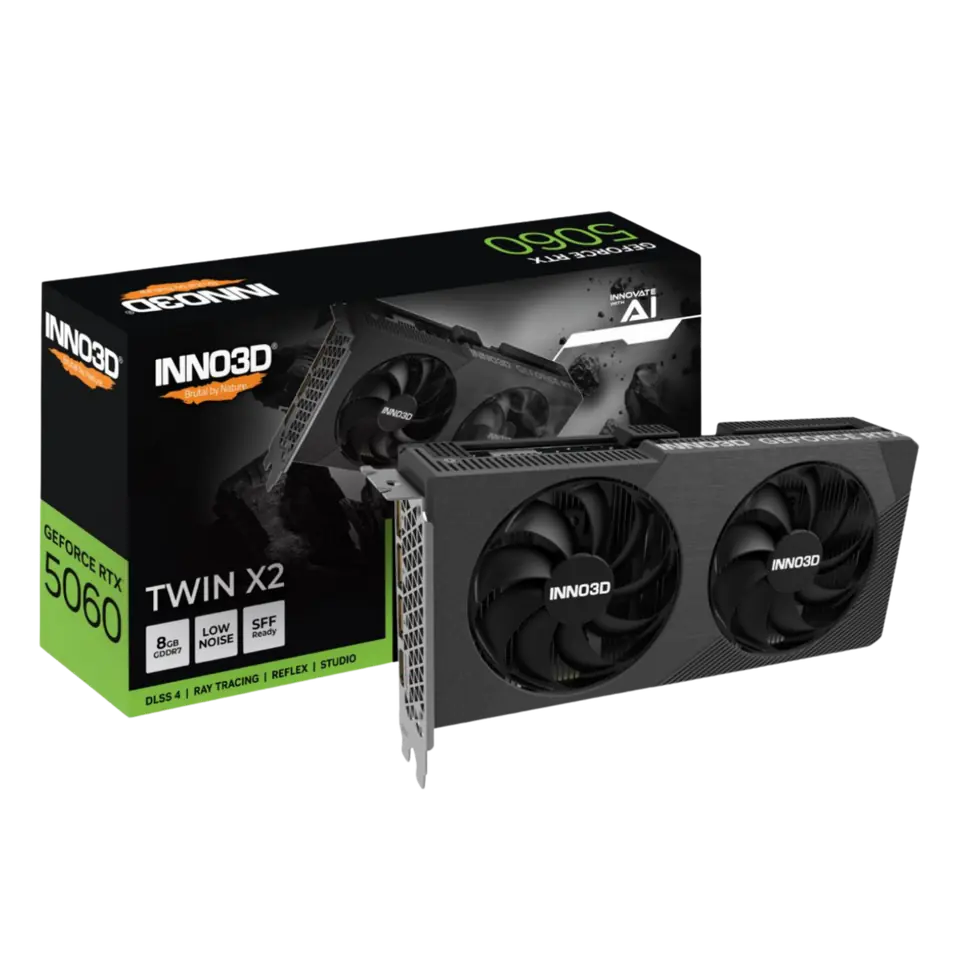 Tarjeta de Video INNO3D RTX 5060 8GB Twin X2